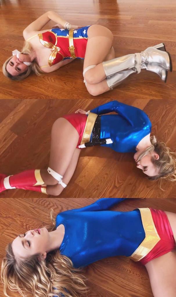POV Tales Superheroines HD Small Version 梅西·尼科尔和科迪·埃文斯主演了这部女超人陷入危险的故事。体验被神奇女侠或女超人束缚的感觉。享受性感女主角在炸弹爆炸前试图逃脱的挣扎。此外，被我们的两位女超人俘虏并扣为人质会是什么感觉。不要错过这个激动人心的互动视频！Macy Nikole and Kody Evans star in this tale of superheroines in peril.  Get to experience what its like to be bound with Wonder Woman or SuperGirl.  Enjoy your struggles as the sexy heroines try to get free before the bomb explodes.  Also, what would it be like to be captured and held hostage by our two superheroines.  Don't miss this exciting interactive video!