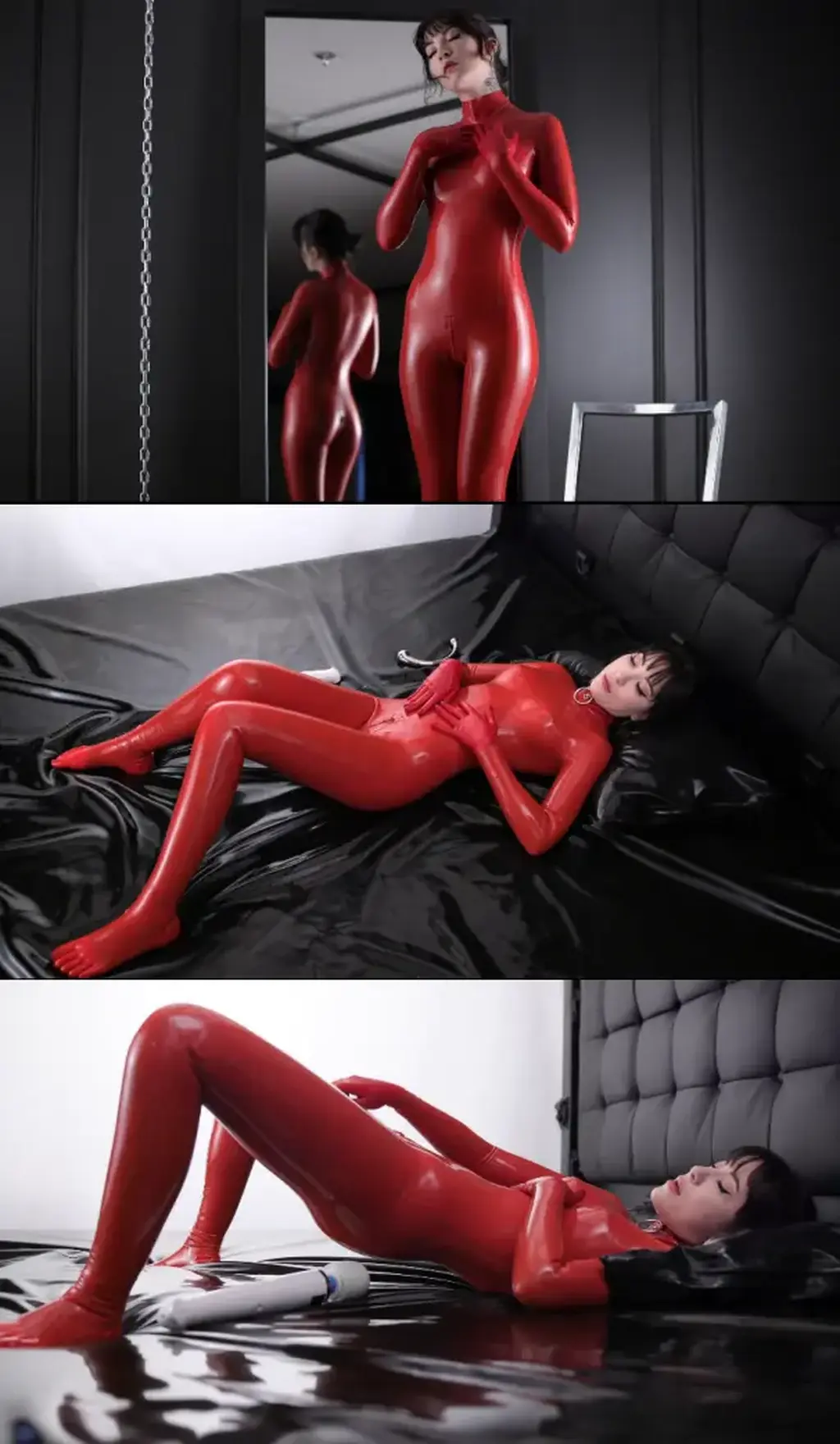 Charlotte in Red Charlotte in Red-reflectivedesire-Goth Charlotte<br>束身衣、BDSM、乳胶、紧身连衣裤、强高、振动器、自嗨、钩子