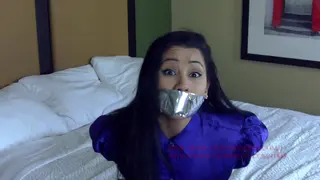 Enchantress Sahrye - Secretary Sahrye Taped Up Sahrye is a rebellious secretary. She thought it would be funny to give me decaf instead of my regular coffee. Such an egregious action naturally leads to her being completely tape tied. I tell her she has to stay like this all day. I also informed her that I was taking her to all employee taped up. When she protested, I gave her the option of unemployment or being taped up. She decided to stay taped up. I thought she would.