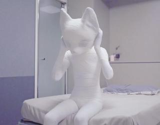 睡着的小姐姐被制作成兽装木乃伊 由于不知道拍什么，所以是实验性质的先穿着兽装包一次木乃伊试试，大家有什么拍摄建议可以私信或者评论留言