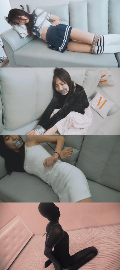 清纯颜值美女集合，2段纯绑2段剧情，胶带封嘴，zentai全包拘束！ 多年前拍的一个00后清纯小美女，拍的一般绑的一般，但这素人美女的清澈感觉大大提升了画面的质量。后来不接拍此类视频了，非常可惜~~<br>定拍交流v：DaiGou---Shop<br>文件解压码：123456