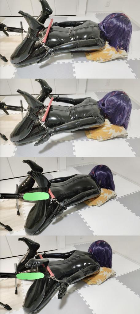 【もっと！ご主人様プラン限定】【Video】ラバー逆海老ピストンマシンーご主人様視点ー 胶衣娃娃，横杆驷马拘束，被炮机爆焯，爽的各种抽搐乱扭。——固定镜头版<br><br><span style='color:#b0b0b0;'>[隐藏文字，购买后可见]</span>