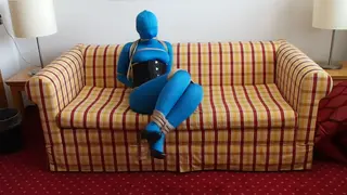Rachel adams zentai bondage Rachel adams tied and gagged by ropes in zentai, struggling.