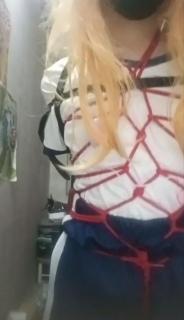 【小哀歌的自缚日记】以实玛利cos自缚 假毛终于到了……不过怎么没有兽耳？将就着先看吧<br>下载的话记得把文件后缀名改成zip再解压<br>解压密码还是66CCFF