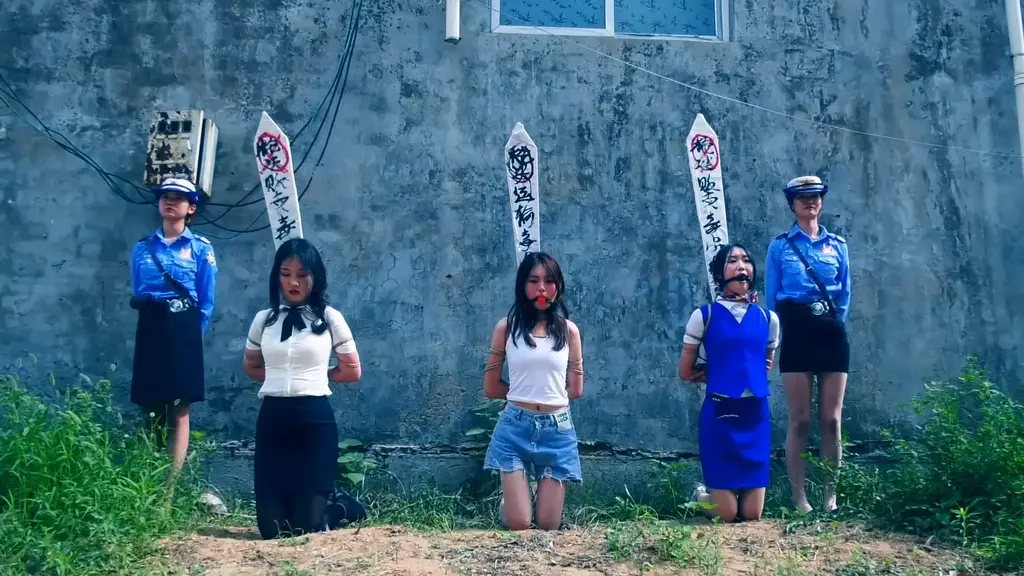 定拍转公映法治新片《凋零的红罂粟》 下集    为防止几个女犯叫喊强制戴上口球被押入刑场执行 经过授权    几名女犯马上就要执行死刑，为防止几个女犯叫喊强制戴上口球被押入刑场执行枪决，请欣赏视频，定拍QQ342642509