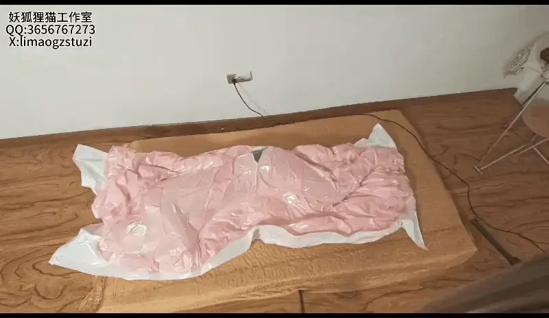 【狸猫定拍】女女大贝壳抱枕真空袋，将少女制作成了玩偶贝壳，抽干后才能看出些身体曲线，后续有彩蛋 解压密码：limao   时长：  30min <br><br><br>这是一部定拍，本来是打算将模特做成抱枕娃娃的，结果店家尺寸报小，最后决定把模特变成玩偶贝壳，真空压缩，但是抽出来还是挺好看的<br><br>狸猫工作室坐标长春，正在众筹中，接定拍,线下，胶带全包，丝袜全包等，出原味袜子，很多东西还在慢慢摸索，感谢大家的支持！联系方式:<span style='color:#b0b0b0;'>[隐藏文字，购买后可见]</span>，留好友必须必须出示妖狐购买记录
