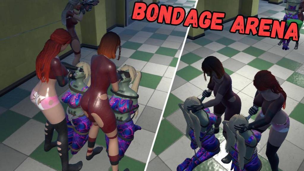 【PC】Bondage Arena 12.0会员版 《Bondage Arena （捆绑竞技场）》是一款第一人称或第三人称射击游戏，游戏中虽然不会有人被[X_X]，但你可以捆绑众多调皮的妹子。击败敌方队伍并彻底惩罚她们——否则你将面临被捆绑和堵嘴的命运！<br><span style='color:#b0b0b0;'>[隐藏文字，购买后可见]</span><br>超过12张战斗地图，提供妹子服装，并可脱衣。与俘虏互动（抚摸[X_X]、使用[X_X]、[X_X]等等）。胜者将以特殊的惩罚模式惩罚败者，胜者可以将妹子绑在各种家具上，用无人机吊起来，脱衣、羞辱她们，并进行其他猥亵行为。<br>可选模式包括2-4人组队战斗、大逃杀以及单人对战的横扫模式。此外，还有突击模式和变态战斗，你需要捆绑并惩罚对手来得分。你可以进行小组对战，也可以与30多名妹子同时进行群体对战。你可以独自游戏，也可以观看AI妹子们互相捆绑和惩罚。<br>手榴弹、地雷、炮塔建造、新家具和惩罚地图——还有新的动画等等……<br>主要变化：<br>手榴弹和地雷。每个女孩一开始都会根据你的设置收到它们。<br>炮塔建造。选择“工具”作为武器，按下射击按钮打开建造菜单。你可以用零件建造各种炮塔。炮塔会自动攻击敌人，也可以被摧毁。<br>新的绑定动画。<br>隐形武器。只能从背后发动攻击的近战武器。从背后潜行攻击对手，按下开火按钮即可发动。<br>武器选择菜单。按住 Q 键可打开径向武器选择菜单——比鼠标滚轮更方便，因为装备种类更多。您也可以通过“操作”菜单 (F) 打开扩展武器菜单。<br>六种新的家具选择。<br>新的惩罚地图“私立学校”和“权力广场”，其中有无人机和大量家具，包括新变种。<br>命令。使用“行动”菜单 (F) 向你的盟友下达命令（设置他们在战斗中的行为）。每场战斗开始时，命令都是随机分配的，但你可以更改。<br>高级战前设置。更多自定义选项：禁用某些射击模式、枪械或近战武器；设置手榴弹、地雷和零件的数量。<br>奖励。现在，您赢得胜利即可获得梦想币。在“奖励”部分使用梦想币解锁世界传说和其他内容。故事包含英文文字和AI配音。<br>玩家统计数据。在“奖励”部分查看您的统计数据。仅统计 10.0 版本及以上玩家的操作（总游戏时间除外）。<br>控制设置。通过设置菜单重新映射某些操作的按键。<br>全新地图： “蒸汽朋克都市 XL：迷宫”。地图与“蒸汽朋克都市 XL”几乎完全相同，但增加了更多障碍。该地图设计为六支队伍——首先进行双人对决，然后剩余三支队伍进行混战。<br>各种其他小变化、新选项和错误修复。
