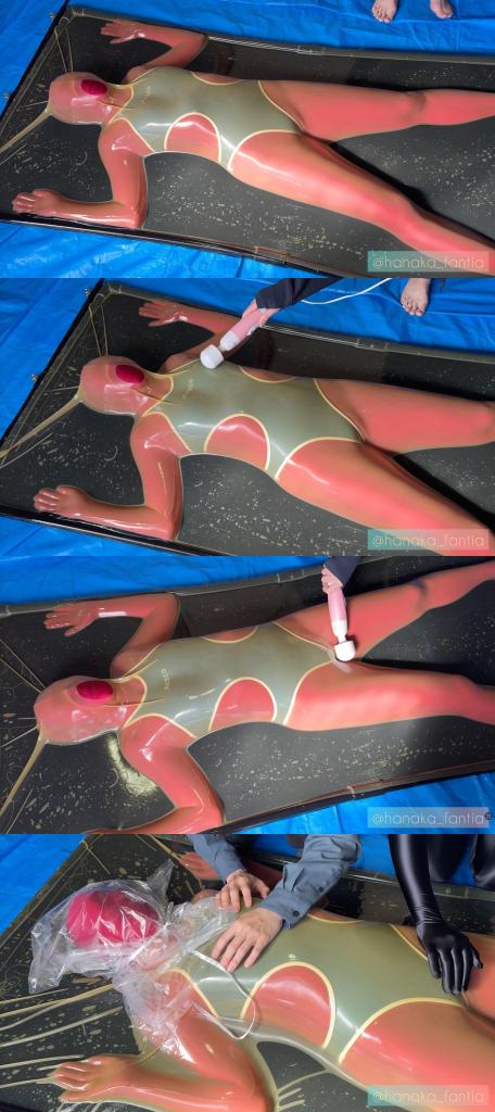 【︎✿小花︎✿】②trance rubber vacuum zentai华花真空play。<br>爬进真空床里被两个小伙伴用快乐棒强高玩弄。<br>最后头套塑料袋，再进行一波窒熄强高折磨。<br><br><span style='color:#b0b0b0;'>[隐藏文字，购买后可见]</span>