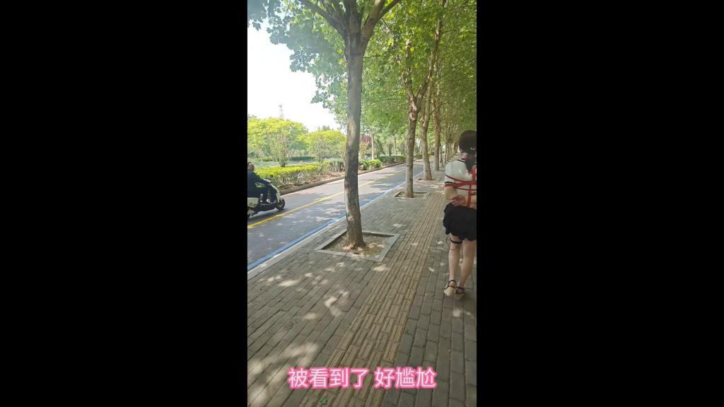 伪娘圣灵儿 刺激的外出捆绑 让人看光了 穿上美美的衣服去找s捆绑<br>捆完就被塞进车里带到一片小树林<br>然后被吊在树上，带着郊狼遭受鞭子，实在太痛苦了<br>好不容易被放下来就强迫露出<br>被路过的行人看到捆绑的自己实在是太尴尬了……<br>欢迎交流：<br>qq：3319786446<br>vx：SLmeifu8899<br>百度盘用户下载解压后修改后缀名为.MP4