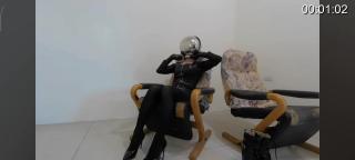 kigurumi mask and steal ball, lock the head. 福利来自kigdoll