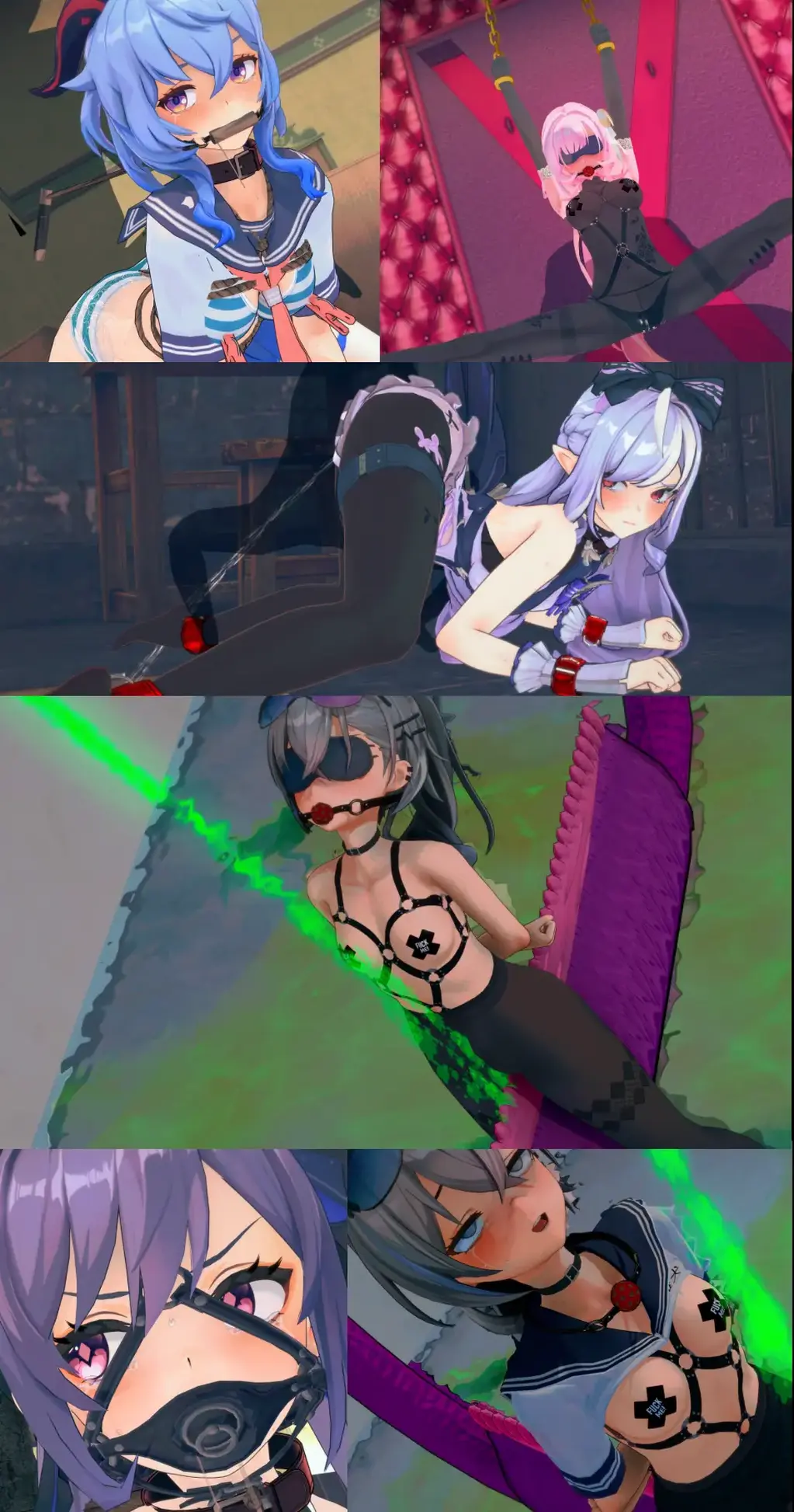 【3D】被囚禁少女的受难集 【3D】被囚禁少女的受难集<br>牢房调教，三角木马，野外强高，羞耻游戏，凌辱虐待