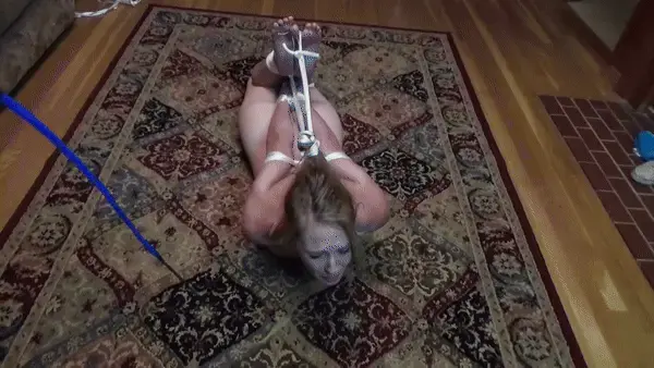 Ashley Beat Yer Feet Straight up, very tight hogtie and single tail whip to the feet. She complained she couldn't be gagged because her sinuses were stuffed up. Ok fine. No gag? Fine. I'm going hard then.<br><br>