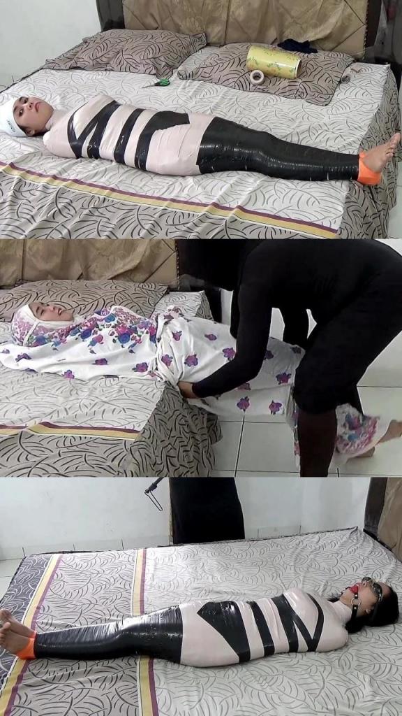 [POV] Main Scene Of RandyMummify RM137 Girl Wrapped as a Mummy and Put on a Ballgag Because She Didn't Want Her Head Wrapped. This girl was actually wrapped as a mummy but a long time ago.