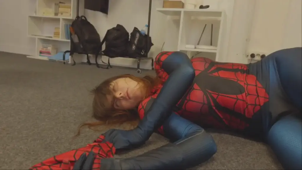 SpiderGirl / a second chance our superheroine Spider girl captured so helples.....