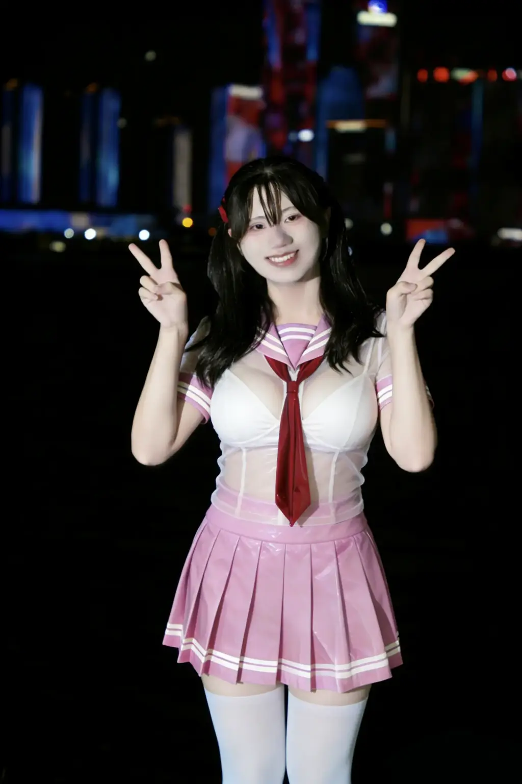 【南城旧梦】透明水手服系列，夜晚的JK少女 [学生（水手服）,内衣秀,白丝,中国女孩,连裤袜,短裙（超短）,JK]