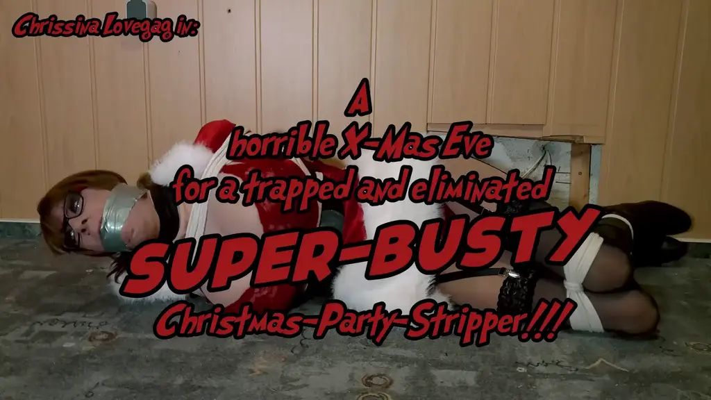 D1225 Christmas XXXX for a buxom Stripper 伪娘<br>As it rings at the frontdoor and Veronica opens, she's totally suprised to meet a very sexy and attractive gurl in a proper filled costume. It's Chrissina, a Stripper hired by Veronica's husband for the upcomming Christmas-Party. Absolutely shocked about this unkown fact, the jealous Veronica searches desperate for a way to prevent the performance of this jumbo-titted problem. Fortunatelly Chrissina offers to hide herself before the party and so Veronica got her perfect plan. She escords Chrissina up on the attic into a bandoned back-room where she quickly XXXX out the unwelcomed guest! Later, while the party runs, the poor Chrissina is locked up and also effective tied up and gagged and trying to alarm someone by raging in her prison. But nobody hears the captured Stripper and so, after the party has ended, Veronica shows up again and decide to prepare her special guest untill she knows how to procedure along with her. As Veronica leaves her guest alone again, Chrissina's bountiful bound and gagged with ropes and tape and also bra-exposed and is damned to spend the rest of the night in her uncomfortable restriction, not knowing what the jealous and insane Veronica will plan for her...