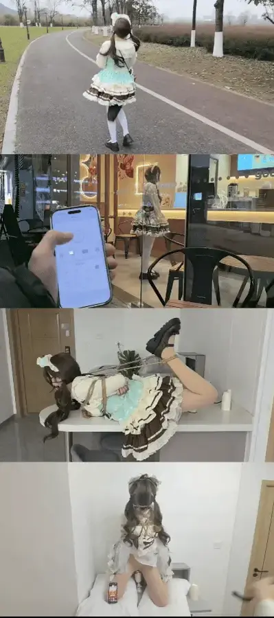 ◤暴走的小萝莉◢她说：我想体验众目睽睽下的羞耻感，内置震动✙贞操锁✙电击器✙肛塞狐尾✙口爆✙内裤堵嘴买奶茶，户外羞耻TJ，驷马✙P机，跪立✙P机✙SP皮鞭猛抽 到底来了多少次强高才能让小萝莉浑身止不住 在我对TJ内容一筹莫展的时候她说：我想体验众目睽睽下的羞耻感<br>这不，灵感一下就到位了<br>户外放入内置震动玩具✙插入肛塞狐尾公园内边走边强高 时不时的有路人回头观望 可能是尾巴太引人注目了<br>大树前脱了裤子就开始口爆 直接干满嘴<br>电击器✙内置震动玩具✙贞操锁✙内裤堵嘴胶带封嘴进商场买奶茶 进入奶茶店前小萝莉主动打开电击器肆意我等她进店后开启 当电击器开到40的时候小萝莉忍不住夹腿的动作引起了奶茶店店员的注意 <br>发生了很喜剧的一幕是M事后告诉我的<br>店员：几分甜<br>由于嘴被堵上了 她说不了话只能嗯嗯嗯的<br>店员：现在喝还是打包<br>M：嗯嗯嗯（伸手 肆意给我！！！）<br>从店里出来 到一面很好看的墙边打卡 M本来是想拍照的 结果被我电击器和TD无限挑衅 <br>她双腿一边抖一边惊恐的到处望有没有人看她<br>室外羞耻到此结束 回到室内 真正的魔鬼级训练正式开始<br>既然满足了你的要求 现在就该我说了算了<br>这次驷马双腿的着力点在口球的绑带上 要么就乖乖两头翘起 要么就等着下巴脱臼 配合着下体KISS突突P机的疯狂抽查 小M在GC中一次一次虚脱 双腿撑不住时往下跌落 腿的重量完全压在口球上 嘴被勒得她只能发出哀嚎声又再次强撑着抬起双腿 直到拔出P机手动再次抽查<br>一次一次的GC 一次一次的搐动 面前的口水和眼泪已经把平台流满了<br>跪立P机强高✙皮鞭SP猛抽 从编程模式到听声变频 小M在经历数十次GC已经接近虚脱 皮鞭猛抽 就像猛踹瘸子那条好腿一样每一鞭都抽到痛肉上 这一刻眼罩已经被泪水浸透了 肉眼可见的顺着脸颊往下流 拔出P机那一刻 小M完全被玩虚脱了<br>日式小高手✙并腿缚✙海老缚✙内置震动玩具✙电击器<br>这里的计划是小M完全不知道的 前面正常用玩具TJ着她 一切进行的都是那么自然 突然打开门再关上 她果然如同我想象中一样中计了，以为我走了<br>极度恐慌中的她，本能的求生欲开始尖叫，在电击器和TD一直工作的同时长达十分钟的真实极限的挣扎，后颈被连接绳都勒出血了，直到我再次制造出开门和关门声，已经完全力竭的小M才逐渐停下来，发出从绝望到希望的哭声，这时候我已经发现后颈出血了，也赶紧解开了绳子 但是感觉还没过足瘾 正好解到脚的时候忍不住就开始挠了起来 眼泪都还没干的M又开始痒得哈哈大笑 这一刻更多的是哭笑不得