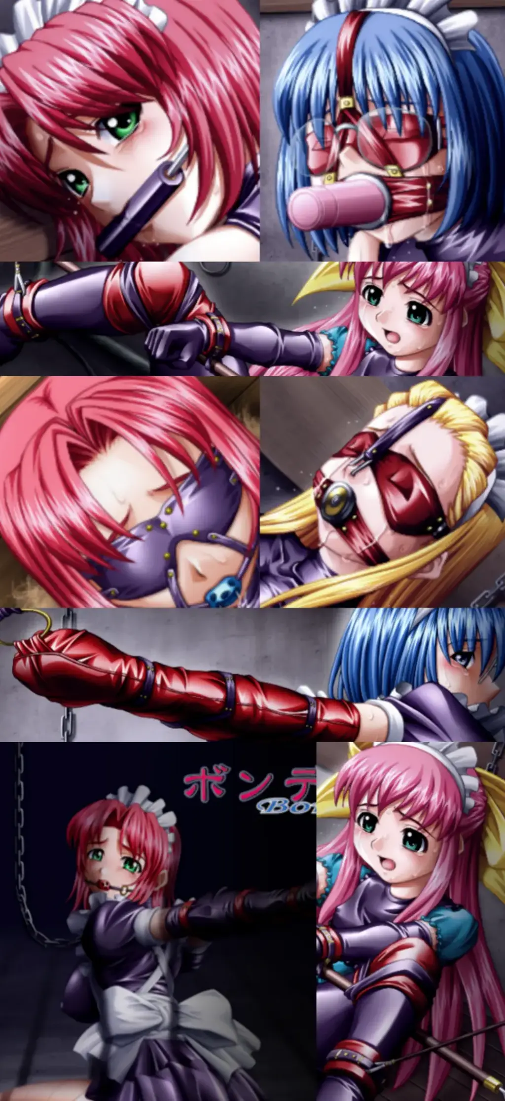 ボンデージ・ゲーム～深窓の隷嬢達～ 一款纯粹硬核的BDSM游戏，所有内容全部和奴隶调教和SM虐待有关<br>02年的上古神作，基本涵盖了所有你能想到的SM调教和惩罚拘束<br>不重复的SM调教内容高达100 <br>女仆捆绑放置/女仆虐待凌辱/口枷固定 感度开发/强制站立开腿惩罚/M字腿固定 玩弄教育<br>跪缚调教/四肢吊缚 爆炒/四肢吊缚 小玩具/四肢吊缚 鞭打游戏/奴隶装 椅子开腿炮机强高<br>口球眼罩 全身拘束装箱/自己掀开裙子 充气塞子/乳胶游戏 鞭打虐待/后手套 强制鞭打高朝<br>一字马皮革捆绑/灌肠虐待/倒立拘束 全身镣铐/拘束衣榨汝游戏/带着贞操带 超短裙 玩具玩弄<br>人形犬露出/人形犬强高/乳胶衣走绳 三点夹子/乳胶衣自我奖励/乳胶衣 后手套 各种玩具玩弄<br>三角木马 四肢镣铐/三角木马鞭打/十字架吊缚 开腿 玩弄三点/女仆装 不穿内衣 贞操带强高<br>团缚 羞耻玩弄/放niao游戏/下跪 奴隶宣言 股绳玩弄/紧缚拘束教育 羞耻放置/伪装拘束<br>罚站榨汝机械/手铐 玩具 玩弄三点/后手套虐待 榨汝 玩具<br><br>剧情：<br>主人公的爱好是调教奴隶。<br>而且尤其喜欢用世界上最美丽的礼服……散发着淫靡光泽的『拘束捆绑服』拘束女性，夺走自由的状态下进行调<br>教。<br>在远离人烟的深山里建设调教奴隶专用的宅邸，在那里度过着运用金钱和权力调教得到的女性的每天。<br>某日，和主人公同样爱好调教奴隶的友人访问了宅邸。<br>在热烈地讨论调教奴隶的话题的时候，谈定了召开炫耀自己调教的奴隶的品评会的事情。<br>定好的时间是两周，彼此品评在这段期间内调教好的奴隶。<br>然后又设定好了一周的准备时间，每个人都为了寻找新的奴隶开始行动。<br>然后准备期间的最终日。一大早就送到宅邸里的巨大货物。<br>没有任何装饰，似乎装着水果之类的东西一般的木箱。<br>主人公打开木箱。<br>木箱里的是被拘束捆绑服给紧紧绑住的一名少女。<br>主人公俯视着少女开口说道。<br>「……把你的肉体开发成最完美的肉体吧」<br>现在，以奴隶品评会为目标的调教游戏开始了。<br>---------------------------------------------------------------------------------------------------------------------------------------------------------<br>更多的有关于BDSM的游戏抑或是其他恋物游戏可以点击我的视频，进我发布的视频主页查看<br>我会不定时更新内容，如果有什么建议或者您想玩的什么游戏，可以私信或者直接在视频下方留言<br>注意事项：<br>1.解压密码默认没有，有的话提取码就是<br>2.请不要在线解压，请不要在线解压，请不要在线解压，重要的事情说三遍<br>3.个别用户压缩包使用自带的压缩软件如果无法解压请下载《360压缩》进行解压，因为我是用360压缩软件进行生成的压缩包，此软件百分百解压<br>4.下载完成后是后缀为.111或者其他什么稀奇古怪的后缀的文件，需要右键点击重命名改后缀，将他改成.7z才可进行解压，如最后三张截图所示，中间那步点是(有时需要多次改后缀解压，一直解压到出现游戏文件为止）<br>5.因为网盘等问题被和谐，直接在评论里面和我说一声补档即可，一般会在3天之内补上，另外，关于PC端和手机端游戏的问题，大部分发布的都是PC端游，也有一些手机端，如果是手机端游戏，我会在文中或者标题特别说明，其次，手机端还分为安卓和苹果两个系统，两端不可互通（PC同理，win和mac）<br>---------------------------------------------------------------------------------------------------------------------------------------------------------<br>(怎么改文件后缀)<br>下面的是百度百科的原话<br>修改文件后缀名的方法主要涉及显示文件扩展名、重命名文件以及使用命令行工具。以下是具体步骤：<br>（1）显示文件扩展名：首先，需要确保文件扩展名是可见的。<br>在Windows系统中，可以通过打开“此电脑”或任意文件夹，点击菜单栏中的“查看”选项，然后勾选“文件扩展名”来显示文件后缀。<br>（2）重命名文件：一旦文件扩展名显示出来，就可以通过重命名文件来修改后缀名。选择需要修改后缀名的文件，右键点击并选择“重命名”<br>然后直接在文件名后面添加或修改后缀名。完成后，按回车键确认修改。<br>（3）使用命令提示符：对于批量修改或更复杂的操作，可以使用命令提示符（cmd）。<br>打开cmd窗口，使用“ren”命令来批量修改文件后缀名。例如，要将当前目录下的所有.txt文件改为.doc，可以输入“ren *.txt *.doc”。<br>注意事项：修改文件后缀名可能会影响文件的打开方式和系统对文件的识别。<br>确保新后缀名与文件的实际格式相匹配，否则可能导致文件无法打开或数据损坏。<br>如果不确定文件的原始格式，建议先备份原始文件。<br>对于特定操作系统（如Windows 11）或设备（如iPhone、苹果电脑）<br>操作步骤类似，但可能有些许差异，特别是在显示和修改文件扩展名的具体步骤上。<br>