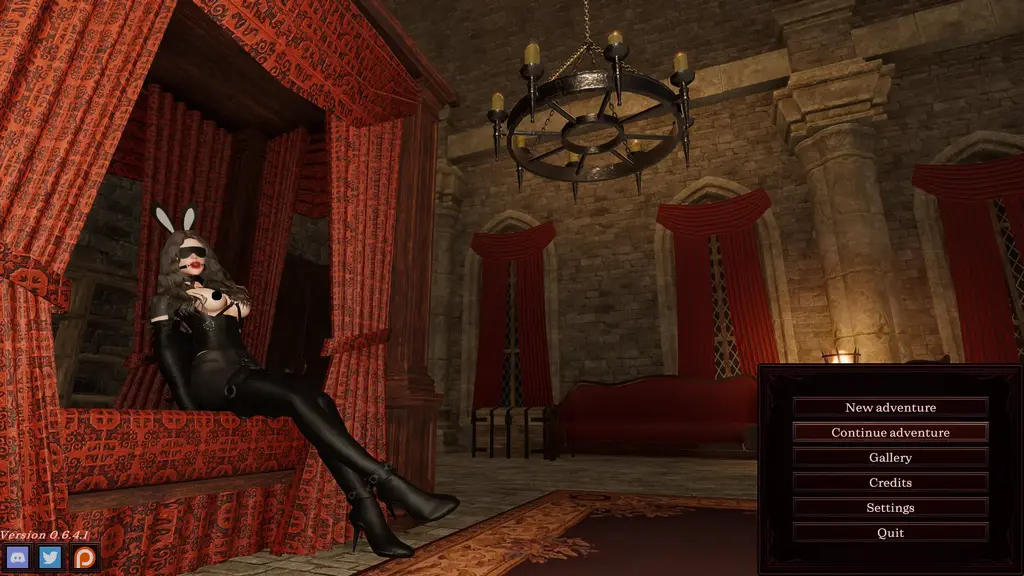 Yaradiel's crown0.6.4.1 Yaradiel's crown（雅拉迪尔的王冠）更新 0.6.4<br>让我们来看看最新的更新内容吧！(后缀zip解压码123)<br>新增全身束缚！<br>它终于来了！经过数月的准备和对大量脚本的修改，游戏现在终于加入了全身束缚功能。它的运作方式类似于重度束缚，但不再占用任何角色栏位（之前重度束缚只有一个栏位，现在有三个了！），所以所有角色都可以同时处于全身束缚状态，哈哈。<br>因为我喜欢挑战自我，所以我从最难的开始：宠物紧身衣！<br>因此，我把宠物紧身衣作为第一个全身束缚添加到游戏中。我还修改了设置，现在你可以选择不同类型的重度束缚：目前你可以选择家具或宠物紧身衣，之后你还可以选择绳索或情趣器械。<br><br><br>新增首款全身束缚装备：宠物服！<br><br>新增了 11 种与全身捆绑相关的XX姿势<br><br>新增了一种重型束缚陷阱：赛博宠物服陷阱！<br><br>在所有二级区域新增了重型束缚陷阱<br><br>新增了一个“抓取”技能：淫秽标记！你可以施放淫秽标记，命令你的同伴去和被标记的敌人发生X战斗。（10级时由泰莎出售）<br>这是第一个“非抓取”的抓取技能。未来我会添加更多类似的技能。这个技能基本上可以让你指定一个目标，然后你的同伴会尽快去和它发生X战斗！ <br><br>新增机制：守护者敌人现在如果超过3回合未受到伤害（且玩家未被擒抱），就会进入狂暴状态！<br>这旨在让坦克型敌人更有趣，因为通常情况下，如果它们没有保护任何人，玩家可以忽略它们，而且它们的伤害输出也很低。现在，如果你长时间忽略它们，它们就会变得非常凶猛！<br><br>新增了玩家选择束缚方式的选项，用于选择他们施加在他人身上的束缚方式。<br><br>新增原创战斗姿势：亚特兰蒂斯传教士式！<br><br>新增原创战斗姿势：紧身女牛仔式！包含GG和MM两种版本！<br><br>新增三人战斗姿势：站立式传教士！<br><br>最高等级提升至27级！<br><br>新增敌人：精灵斥候<br><br>新增敌人：藤蔓守护者<br><br>新增敌人：仙女<br><br>新增区域：精灵森林<br><br>新增3名精英<br><br>新增6项能力<br><br>新增3种武器<br><br>新增捕获区域<br><br>新增一种头饰：将军帽<br><br>新增一件外套：医生外套<br><br>添加了在未能使用状态效果发起抓取时显示的视觉反馈<br><br>发现新篝火时添加了音效<br><br>增加了不同强度级别的切换开关，用于在战斗过程中控制摄像头抖动<br>发生了什么变化？<br><br>现在，男性和女性角色的去衣选择是分开的。<br>注意：您之前的设置现在是女性角色的设置，因此您需要将其更改为男性角色的设置。颜艺开关也同样适用。<br><br>现在，颜艺表情的选择分为男性角色和女性角色。<br><br>更新了战斗界面背景栏，以提高视觉清晰度<br><br>重新设计的“狡猾赌局”（现在它真的就是一场赌博了！）<br><br>精英敌人被重重束缚后达到高潮时，现在会获得一个名为“束缚复仇”的临时增益效果。<br><br>Zantlaha 后台的内存占用略有降低<br><br>每点天赋，最大压力天赋触发几率提高 3%（8/16/24）<br><br>每点最大压力损伤从5%降低到4%<br><br>修复了最大压力伤害无法正确生效的问题。<br><br>永恒效应天赋效力从15/30提升至20/40<br><br>重度束缚槽位从1个增加到3个。<br><br>现在，重度束缚效果也适用于穿着衣服的角色（由于消耗的专注值很高，现在也会脱掉衣服）。<br><br>游戏现在会记住您在主菜单中上次选择的角色。<br><br>改进了步行者摄像机，使其运行更加流畅。<br><br>菜单中新增了对游戏手柄的部分支持。<br><br>为控制器添加了视觉标记，以提高用户界面可读性。<br><br>狡猾的动机效应增加了50%。<br><br>强大的协同作用现在也适用于焕活剂（使其协同作用更强！）<br><br>为所有饰品添加了缺失的描述<br><br>毒素持续时间增加至 45 秒。重做了毒素造成伤害的方式。<br><br>持续伤害效果通常对非精英单位更为有效。<br><br>更新了敌方AI，使其更擅长发现玩家。 <br><br>更新了敌方战斗AI，使其更具攻击性，防御能力有所降低。<br><br>更新战斗AI，使其在动作模式下更频繁地使用技能（技能冷却时间过长是针对非动作模式设置的）。<br><br>更新了战斗AI，使角色能够与最近被束缚住双手的人发生战斗。<br><br>同伴生命值平衡调整：同伴现在受到的基础伤害降低至135%（原为150%），但最大生命值略有下降。击败同伴所需的总伤害值保持不变，但玩家的增益和治疗效果现在更加显著。<br><br>战斗胜利后，增益效果持续时间延长50秒。<br><br>改进了安全带上的重量涂装，这样裆部区域就不会变形太严重了。<br><br>已移除快捷键切换选项，因为它现在是游戏的一部分。<br>本月的内容就到这里！<br><br>总的来说，这次更新在后端做了大量工作。虽然大部分改进你可能看不到，但你会明显感受到，因为性能方面应该会更加流畅。我们也花了很多精力来实现全身捆绑功能。现在唯一阻碍我添加更多全身捆绑选项的，就是为每种重度捆绑制作动画（大约30-50个）。我保证下一个版本会是猪蹄式捆绑，因为我知道这是呼声最高的捆绑方式之一。