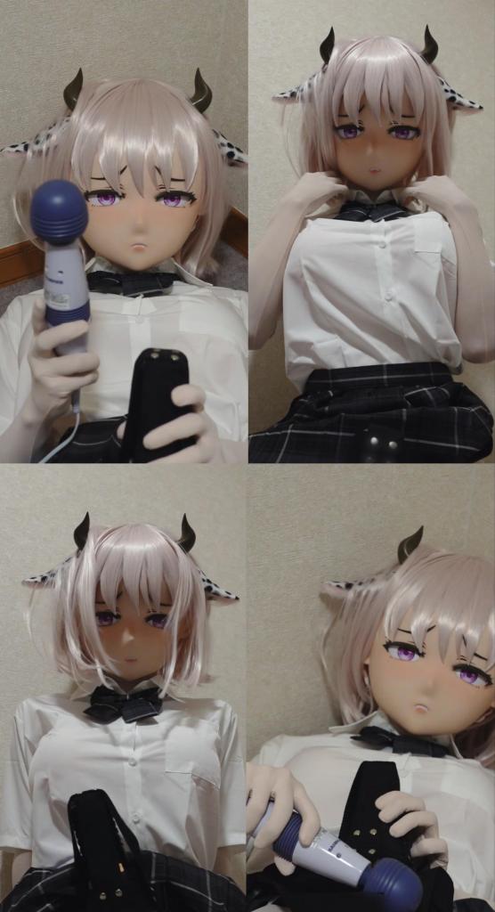 制服バイブ着ぐるみ 玩偶身着肉色全包紧身衣并头套全包裹的奶牛妹妹头壳，外搭JK女高水手服衬衣和格子短裙，裙下的的棒棒插入了震动电动飞机杯...娃娃扭动着腰沉浸在欢愉中仍不满足，拿出震动棒加大力度刺激自己的棒棒...在阵阵刺激中到达强高潮顶点...<br>The doll is dressed in a flesh colored all inclusive tight fitting suit with a cow sister's head shell wrapped in a full head cover. It is paired with a JK women's high sailor shirt and a checkered skirt, with a stick inserted into the vibrating electric airplane cup under the skirt The doll twisted its waist, immersed in pleasure but still unsatisfied. It took out a vibrator and increased the intensity to stimulate its own stick ... reaching the peak of strong climax in waves of stimulation ..<br>人形は肉色の全包みタイツを着て、頭に全包みの乳牛の妹の頭殻を着て、外にJK女子高セーラー服のシャツと格子のスカートを着て、スカートの下の棒は振動電動飛行機のカップに挿入された。..人形は腰をひねって楽しさに浸っても満足せず、振動棒を出して自分を刺激する棒を強くした。..激しい刺激の中で強いクライマックスの頂点に達する...<br>#kigurumi#kig#JK sailor suit#zentai#fetish#mask#doll#futanari#original character#CD<br>#玩偶装#JK女高#全包紧身衣#恋物#面具#人偶#全身连体衣#扶他#扶她#自设角色#0721#伪娘#小男娘#震动自慰<br>#キグルミ#セーラー服#全身スーツ#フェティッシュ#マスク#ドール#着ぐるみ#全身タイツ#オリキャラ#デンマ#才ナ二—<br><span style='color:#b0b0b0;'>[隐藏文字，购买后可见]</span>