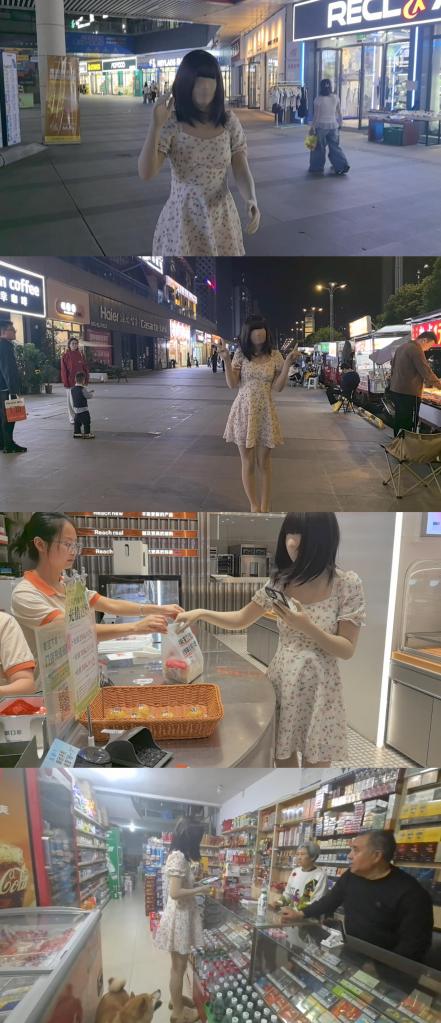【ZENTAI】全包去逛夜市 出门就遇到隔壁领居家门都没关 差点被发现 买面包 盯着看的路人好多 还有人直接站在面前看不走了 面包店的收银员也在议论 相反小卖部的爷爷奶奶比较淡定  刚出门就遇到隔壁大哥家门没关 屋内电视还放得很大声 吓死了 全包去逛夜市 盯着看的路人好多 还有人直接停在面前不走了 一直盯着 密密麻麻的人 社恐的我手都不由自主的抖。。被她无情的嘲笑 面包店的收银员也在议论 相反小卖部的爷爷奶奶倒是比较淡定 见多识广的样子 果然是吃过的盐比我们吃过的米都多