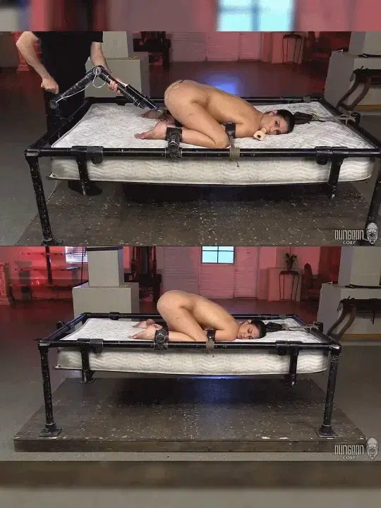 The Sexual Submissive Next Door - Brittany Shae 【中文地牢系列】TAG：快乐棒、电击。她躺在床上，被捆起来，显得非常顺从。..这是一个非常温柔的女人，非常敏感，很容易看出，仅仅被束缚、裸着和塞住嘴就足以影响她。..她尽最大努力忍受菲尼克斯的手和鞭笞，当他触摸她的yin部时，她就会开花。Girl Next Door, Brittany Shae has captivating eyes....I might even say that they are submissive eyes, as they show every emotion as she feels them...H er body is luscious and she is soaked in sexual energy...I think this young woman has many more kinky experiences in her future...She is anxiously submissive as she lays tied and taked, roped to a bed...This is a very tender woman, and very sensitive much more than a hardened BDSM bottom...It's easy to see that just being bound, naked and gagged is enough to effect her...she does her best to endure some good swats from Feenix's hand and floggers, and she blooms when he touches her pussy...She has a deep connection to sexual objectification, and her pussy responds with warm wetness....Feenix keeps her in a state of flux, changing her positions often, and gives this newbie some totally fresh experiences...It's all new to Brittany...