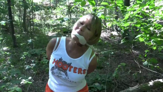 Hooters Becca Becca, employee at Hooters, was captured in the woods after work...