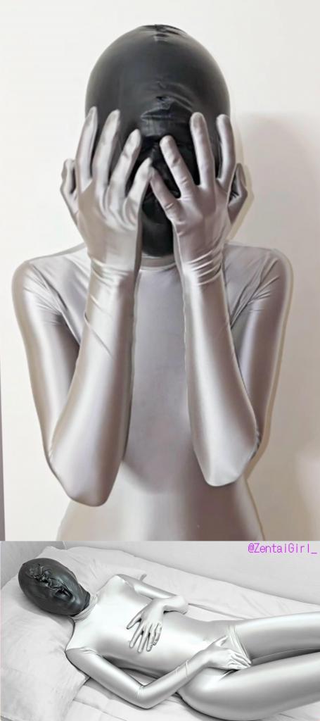 Breathplay Masturbation zentai小姐姐又在家里自虐玩耍了。<br>穿着银色zentai，戴着无孔乳胶头套窒熄play，并用手揉逼自慰。<br><br>The zentai lady is engaging in self-flagellation and play at home again.<br>Wearing a silver zentai and a non-porous latex head covering, engaging in smother play, and masturbating by rubbing her own vagina.<br>全身スーツのギャルがまた家で自虐的に遊んでいます。<br>銀色の全身スーツを着て、穴のないラテックスのヘッドカバーをかぶってプレイし、手でこする自慰行為をする。<br><br><span style='color:#b0b0b0;'>[隐藏文字，购买后可见]</span>