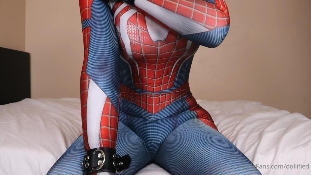 Kaya （Dec 28, 2024） 出自:dollified<br>Skintight Spidey enjoying herself ???? 蜘蛛侠自慰