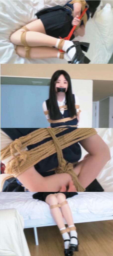 【JK叶子】虚化氛围篇 捆绑挣扎与驷马 再次感觉到自己的无力 这期是比较特别的一期，已经拍了有一段时间了。当时因为身体不太舒服，虽然是上了td，但是刚开始就觉得有点不对劲，所以还是让把td拨到一边去了，这次基本上可以说只是装饰。因为拍完之后我感觉不是很满意，就一直没有发出来。我也是看了拍出来的成片之后，才发现绑我手腕的那几圈绳子并没有特别的紧，但是我自己体感上完全觉得紧的不行。尤其是后面被驷马绑的时候，绳子只是重新绑紧了些，但我自己是真的觉得身体完全紧绷住的，就算再让我自己挣扎一个小时我也觉得不可能挣开。<br>很久没有更新了，就把这期也放出来吧，特别的加上了一些虚化的效果，我其实想每期视频都给大家看不一样的东西呢，我感觉这样其实也别有一番风味，可以试着欣赏一下~这次就重新用一下个位数的售价吧，希望大家可以毫无负担地尝试一下。<br>感谢每一位支持叶子的小伙伴，因为有你们的支持叶子才有更新的动力，大家一定要每天开开心心~