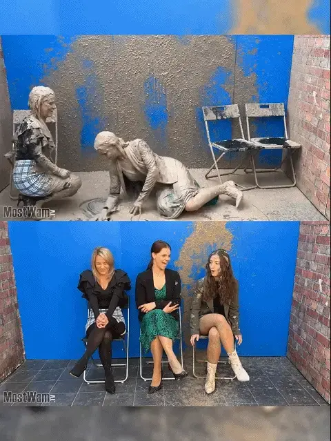 Wamzooka Mud Amie Vs Jade Vs Tilly 【中文湿身系列】今天，女孩们正在回答电视节目《辛普森一家》的问题。Today the girls are answering questions on the TV show, "The Simpsons".