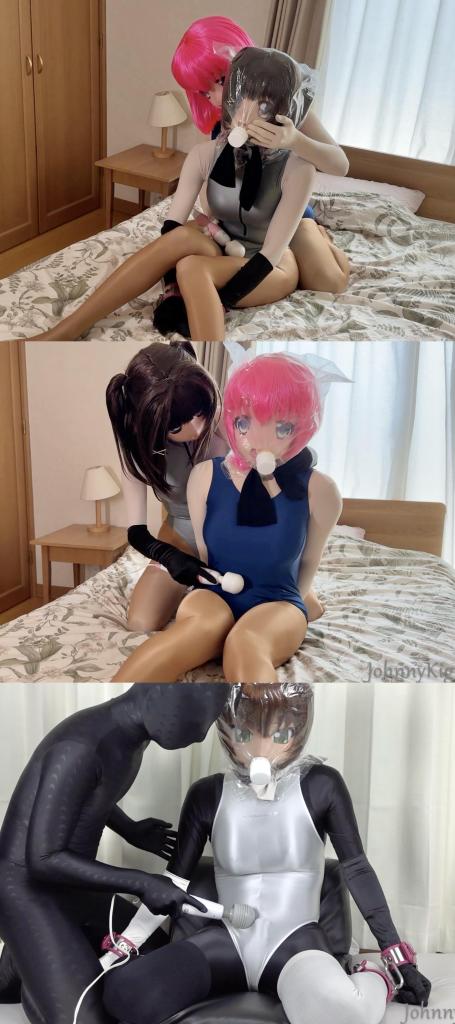 [Videos] Classic Breathplay JOHNNY 5月刊<br>500裆——两只丝袜泳装娃娃，互相玩弄对方，头套塑料袋窒息play，再加快乐棒强高折磨。<br>900裆——zentai娃娃，外套光泽泳衣，加双色长筒丝袜，被鲨鱼皮zentai小伙伴玩弄，头套塑料袋窒息play，快乐棒强高折磨。<br><br><span style='color:#b0b0b0;'>[隐藏文字，购买后可见]</span>
