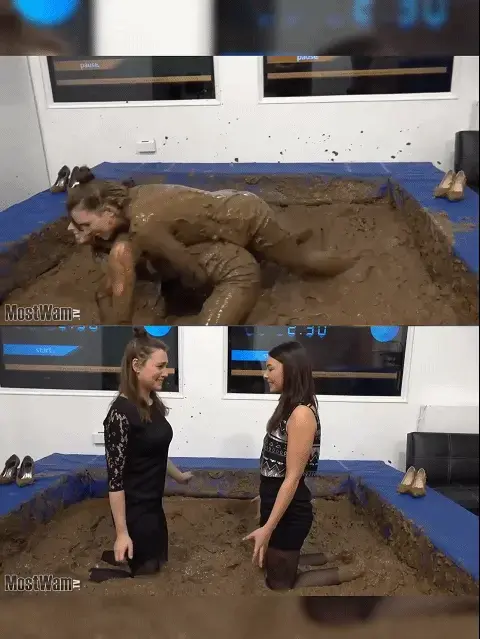 Mud Wrestling Ep30 Charlotte Vs Sky 【中文泥潭摔跤】由于她的妹妹艾米丽打电话请病假，她将成为与天空摔跤的人。夏洛特一如既往地愿意惹麻烦，她抓住了机会。So, in this episode, we throw host Charlotte a curve ball, and announce that as her sister, Emily, has phoned in sick, she will be the one wrestling Sky. Willing as ever to get messy, Charlotte leaps at the chance, haha, yeah right.