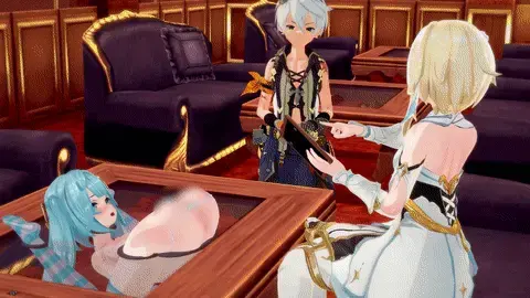 【动画】原神珐露珊被固定在玻璃桌上当人体盛 蓝白比基尼暴露下体 荧优雅地将甜品摆满她胸腹 浇热咖啡灌入撑开的穴中 享用活体盛宴 作品无漏，游戏画面，请勿模仿<br><br>在璃月港最隐秘的地下咖啡馆“绯梦”深处，珐露珊被固定在中央透明玻璃桌上。她穿着极度暴露的蓝白比基尼，纤薄布料勉强遮住重点部位，双腿高高抬起并大幅分开，双手双脚被黑色束带锁死。银色撑环紧紧卡住她柔嫩的穴口，令粉色内壁完全暴露在外。<br>荧作为今日的专属顾客，优雅地坐在对面沙发上，嘴角带着玩味的笑。她将草莓蛋糕、奶油松饼与淋满果酱的甜品逐一摆放在珐露珊高耸的胸部与平坦小腹上，又拿起长柄勺，将滚烫的黑色咖啡呈细线状从高处倾注而下，直接灌进她被金属撑环强制撑开的阴道深处。<br>珐露珊眼含羞耻泪水，身体在束缚中轻颤，热液在体内晃荡，几乎溢出。荧则悠闲地品尝着这道“活体盛宴”，等待下一位客人的到来。<br><br>个人网站&邮箱<br><span style='color:#b0b0b0;'>[隐藏文字，购买后可见]</span>
