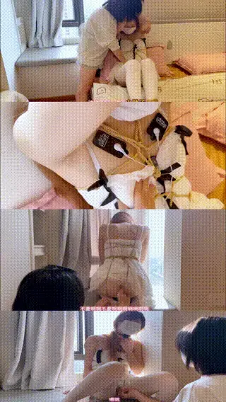 妍妍的公主裙加白丝配上绳索捆绑简直不要太勾人～道具塞太满坚持不住一直喊要高潮啦～ 全身捆绑～手撕白丝插阳具 刚好留个洞口可以丝滑抽插～口球填满口腔口水实在包不住拉丝流下来～转身大屁股后入炮机一直顶到敏感点大喊要高潮求放过～<br>接定拍～出原味～接线下～QQ:3825878100
