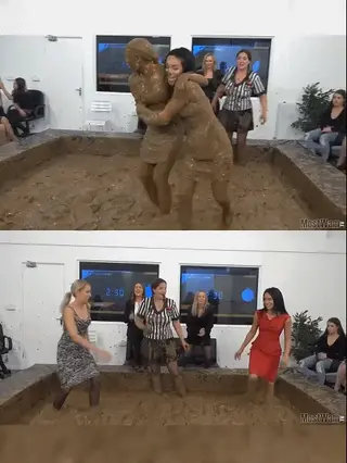  【中文泥潭摔跤】Mud Wrestling 2017 Ep 7 Corrine Vs Chloe 点个关注不迷路！
