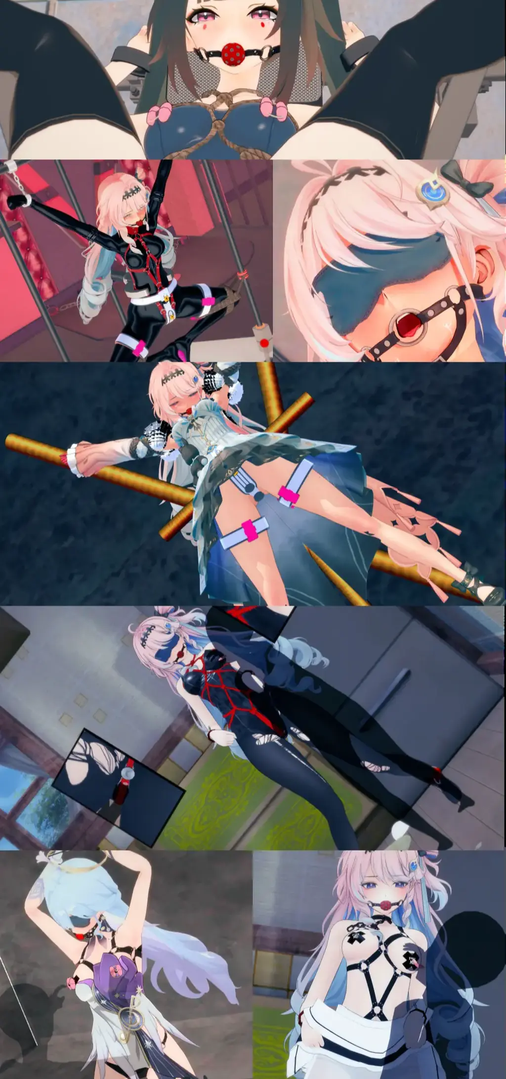 【3D】彼女的惩罚挑战（调教） 彼女的惩罚挑战（调教）<br>目录：<br>1.穿着贞操带被拘束在十字架上放置强高<br>2.紧身拘束衣 足部训练<br>3.爆炒环节<br>4.穿上女仆装罚站，带好口球，掀开裙子，被狠狠玩弄身体（兔女郎 龟甲缚差分）<br>5.开腿拘束 棒棒调教<br>6.带手铐跪着 乳首虐待<br>关键词：拘束/捆绑/紧缚/调教/放置/惩罚/BDSM