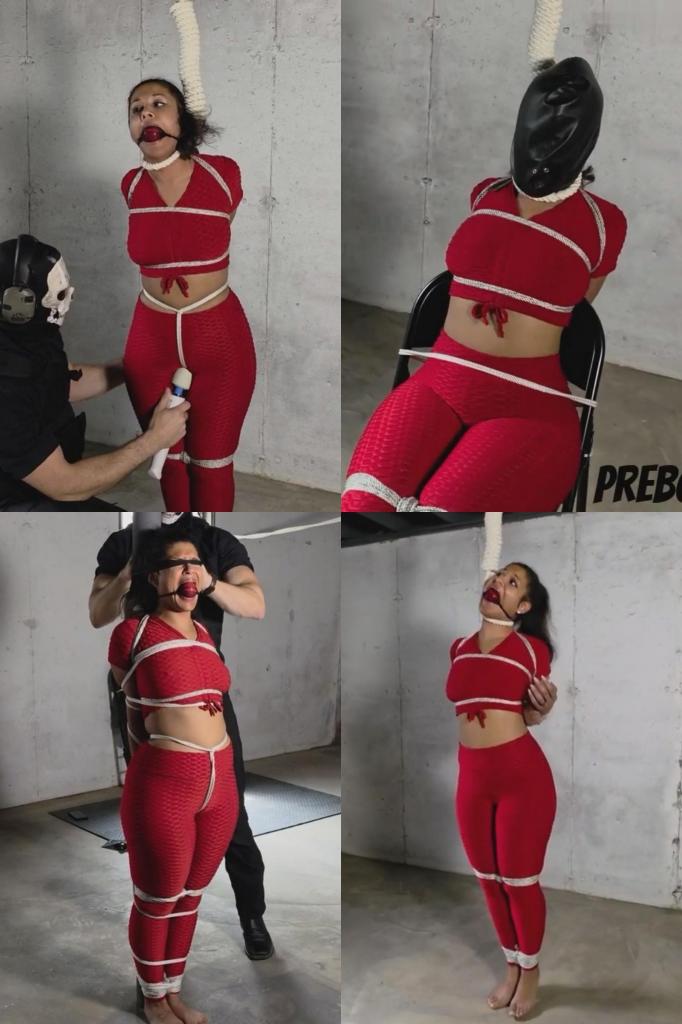 The Taking of Calisa Bliss - Part 2 卡莉莎被紧紧地绑在黑暗地下室的一把椅子上。她的头被黑色皮质头罩蒙住，脖子上缠着一根白色的绳子。她穿着红色的运动服，完美地勾勒出她曼妙的曲线。她挣扎着，不知道自己身在何处，也不知道为什么呼吸如此困难。<br><br>接下来的20分钟里，她被迫忍受着脖子上的绳子站立、被震动器刺激到高潮、被拍打、被掐脖子，最后被拖到钢管上，一切又重新开始！<br><br>千万不要错过卡莉莎的第二次遭遇，看看可怜的卡莉莎接下来会发生什么……Calisa is tightly bound to a chair in a dark basement. Her head is hooded with a black leather hood. A white rope is tightly around her neck. She wears red gym attire that hug her curves in all the best ways. She is struggling wondering where she is & why its so hard to breath.<br><br>Over the next 20 minutes she is subjected to standing with the rope around her neck, vibed till orgam, spanked, choked, & then finally moved to the pole & done all over again!<br><br>Dont miss the 2nd taking of Calisa & see what comes next for poor Calisa...