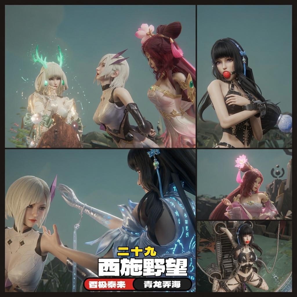 西施野望29 否极泰来 - 千仞雪伸手脱掉小舞的白色高跟鞋，露出被白色丝袜紧紧包裹的粉嫩脚掌。她跪坐在小舞身旁，修长的手指先是轻轻抚摸脚底，然后用力按压、揉捏敏感的脚心和脚趾缝。
“呜呜……呜呜呜！！！”
小舞身体剧烈挣扎，口枷中发出压抑的呜咽，兔耳疯狂抖动。脚底的敏感处被反复玩弄，让她又痒又麻，混杂着耻辱的快感。
千仞雪呼吸逐渐急促，她再也按捺不住，脱去自己淡金色的天使长裙，仅穿着贴身的白色内衣坐在小舞的腰上。金色长发披散下来，她低下头，粉唇贴上小舞被丝袜包裹的脚底，轻轻舔舐，从脚心一直舔到脚趾，舌尖灵活地挑逗着每一寸肌肤。
“……你的味道……真让人上瘾。”千仞雪低声呢喃，蓝眸中满是沉沦的欲望，一边舔一边用手揉