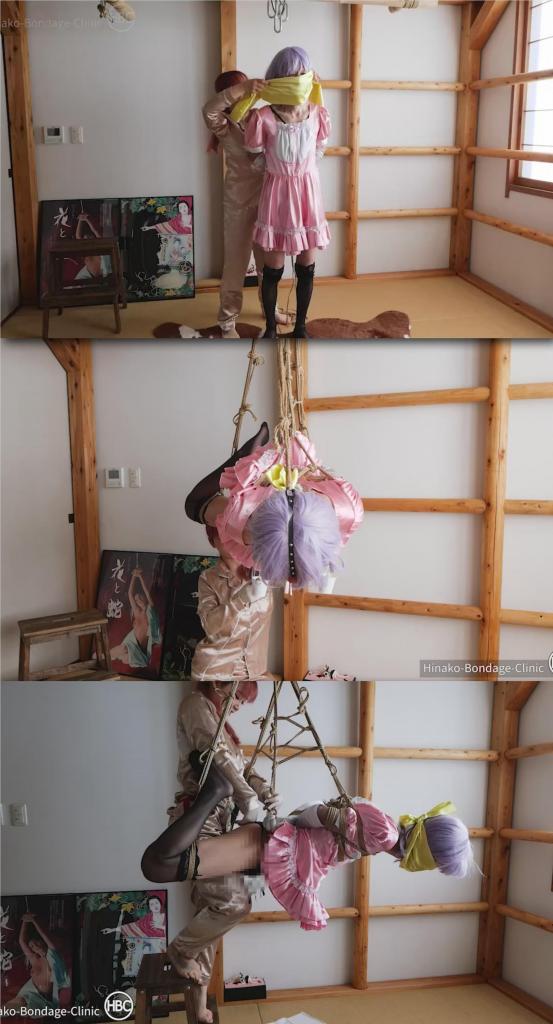 Satin Maid Shibari Rope Bondage, CBT and Nose Hook 片名：Satin Maid Shibari Rope Bondage, CBT and Nose Hook<br><br>这个是伪娘片，请喜欢此类的朋友购买，谢谢<br><br>Hinako ties up her satin maid in rope, hangs him up, gags him with satin gags, adds a nose hook, nipple clips, and inserts an anal plug, followed by some CBT, electric play and gets mid-air fucked by a strap-on, that caused him to cum in mid air!<br><br>Hinako用绳子绑住她的缎面女仆，把她吊起来，用缎面口塞堵住她的嘴，加上鼻钩和乳头夹，并插入塞子，接着进行一些认知行为疗法（CBT）和电击游戏。