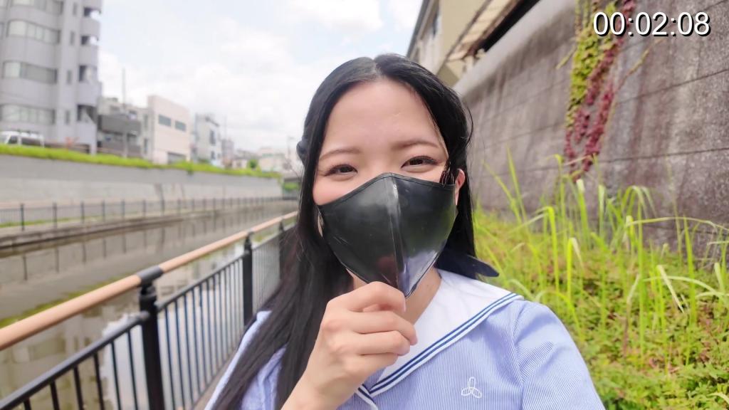 さきちゃん自撮りお散歩 依旧是口罩里戴口球，户外露出<br>Masquerade記念第二弾<br>!!恥ずかしそうにボール...<br>Masquerade【公式】の投稿 | #唾液 #マスカレード #美少女 #ボールギャグ