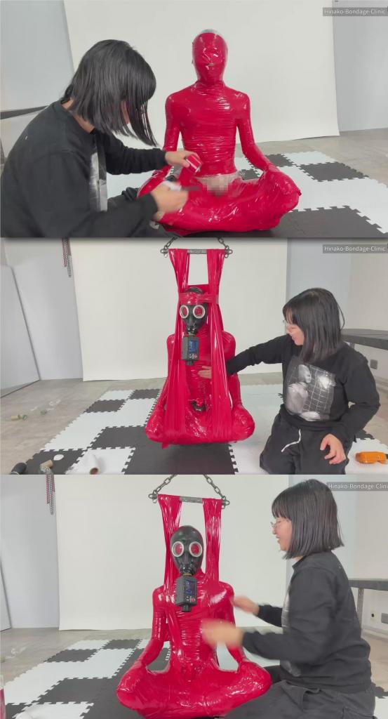 Meditative Aerial Mummification!? Machine Breath Control 片名：Meditative Aerial Mummification!? Machine Breath Control<br><br>这个是男M片，请喜欢此类的朋友购买，谢谢<br><br>Remaining in a seated meditation posture, the entire body is wrapped for full mummification.<br>After the full wrap, a gas mask is placed over the head and connected to a breath-control machine, which automatically manages breathing.<br>Then, surprisingly, the body is lifted into the air. Completely restrained while suspended, with no way to escape—what does that feel like? <br>With a vibrator toy attached to the penis, it doesn’t take long to reach the end.<br>This session is captured from a fixed camera angle.<br><br>保持坐禅姿势，全身被包裹起来，如同被完全木乃伊化。<br>在完全包裹后，将防毒面具戴在头上，并连接到呼吸控制机上，该机器会自动管理呼吸。<br>然后，令人惊讶的是，身体被抬到了空中。在悬空状态下完全被束缚，无法逃脱——那是一种什么样的感觉？ <br>在阴茎上连接一个震动玩具，不需要多久就能达到高潮。<br>本片段是从固定摄像机角度拍摄的。