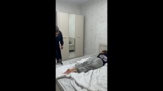 Russian Falaka-Bastinado Punishment.  Part 1 A Russian boy punishes two Russian girls in turn. Falaka-Bastinado with a belt. part 1