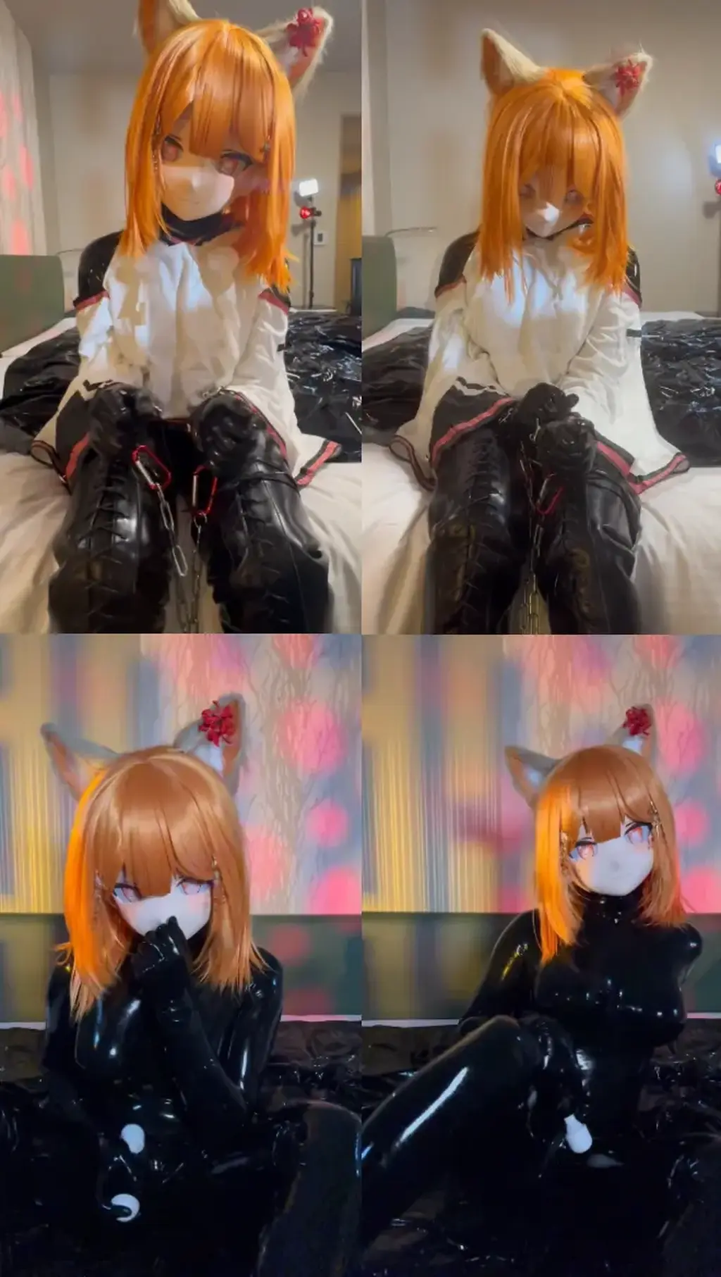 ラバーカグラ過去作フルセット <span style='color:#b0b0b0;'>[隐藏文字，购买后可见]</span><br>乳胶、全包头套、紧身衣、乳胶紧身衣、拘束、捆绑、束缚、手铐、kig、头壳、asmr