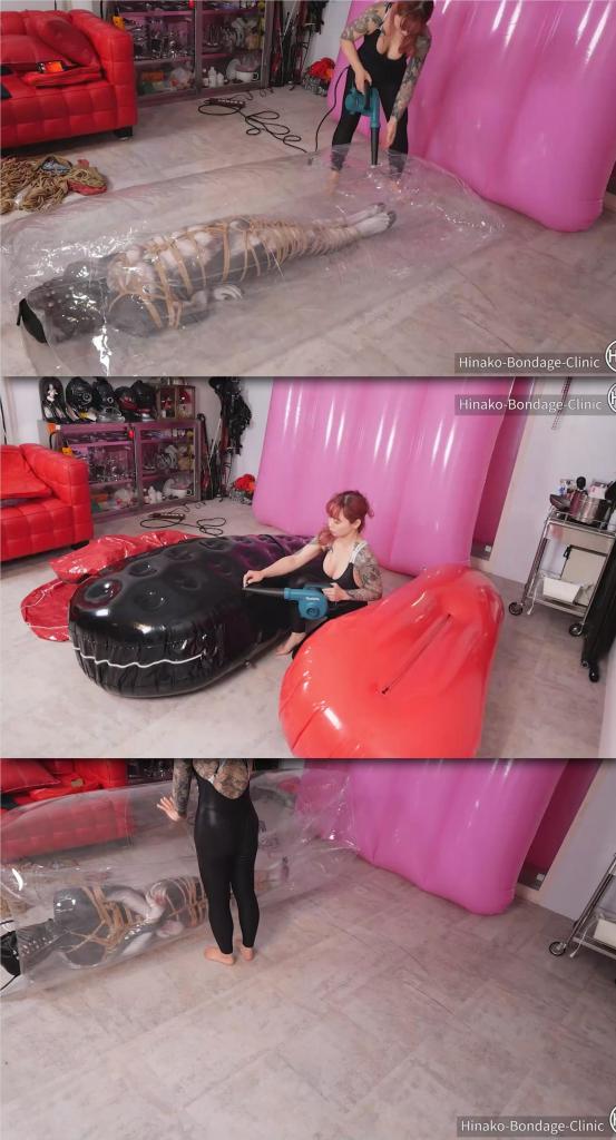 Vinyl Inflatable Festival 片名：Vinyl Inflatable Festival<br><br>这个是男M片，请喜欢此类的朋友购买，谢谢<br><br>Hinako got together with 4 friends and had losts of fun with Fuwafuwa Craft's vinyl inflatable toys!!<br>There's a whole day of play packed into this video.<br>First, Hinako put Mr. Full Body Tights here into the clear inflatable tube and stood him upright.<br>Then, she got in together with her 286 pound (130 kilo) friend in the rainbow zentai tigthts and got utterly crushed.<br>She stuffed 3 people in and left them there for a while.<br>She put a wolf zentai suit and doggy mask on somebody and tied his whole body up before compressing him inside the inflatable.<br>Her friend got the oppurtunity to try a very thick rubber suit.<br>Anybody with a vinyl and/or inflatable fetish should definitely check this one out!<br><br>Hinako和4个朋友聚在一起，玩了Fuwafuwa Craft的乙烯基充气玩具，失去了乐趣！！<br>这段视频里有一整天的戏。<br>首先，Hinako把全身紧身裤放进透明的充气管里，让他站直。<br>然后，她和286磅（130公斤）重的朋友一起坐在彩虹增泰老虎机上，完全被压垮了。<br>她塞了三个人进去，把他们留在那里一段时间。<br>她给某人穿上狼式禅泰服和狗式面具，把他的全身绑起来，然后把他塞进充气袋里。<br>她的朋友有机会试穿了一套很厚的橡胶西装。<br>任何有乙烯基和/或充气恋物癖的人一定要看看这个！