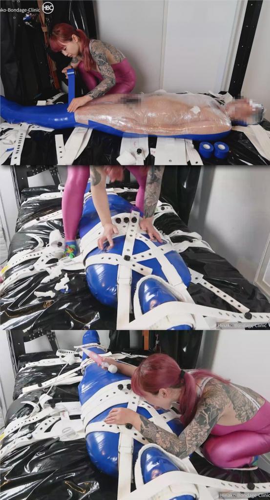 Pleasure Play with Mummfication and Segufix Bondage 片名：Pleasure Play with Mummfication and Segufix Bondage<br><br>这个是男M片，请喜欢此类的朋友购买，谢谢<br><br>Hinako, wearing her shiny pink Leohex suit, wraps her sub in plastic wrap and then blue vinyl tape! Following this, she straps him into the Segufix! He is immobile from head to toe as she uses the vibrator to do a little nipple play and pleasure play.<br><br>Hinako穿着她闪亮的粉红色Leohex西装，用塑料薄膜和蓝色乙烯基胶带包裹她的潜水艇！接着，她把他绑在Segufix上！当她用振动器做一些乳头游戏和快乐游戏时，他从头到脚都一动不动。