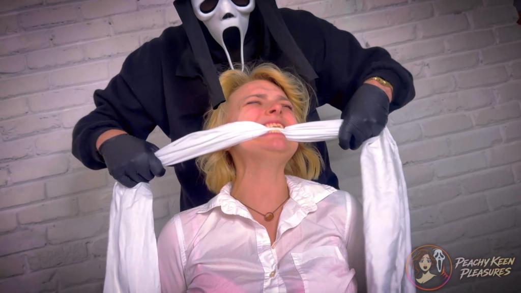 After School Detention - Sunny Vanna Schoolgirl Sunny had a rough day but it’s about to get worse now that she’s home. A masked man is already waiting for her inside and captures her in the bathroom with a hand over her mouth. Sunny is dragged into the living room where she is tied with rope to a chair. The man gags her with a tight cleave gag. Sunny squirms and wiggles and moans in the chair until the man decides to tie her further on the couch and changes her gag to an OTM variety. Something is different about Sunny though. Her struggles and moans are that of pleasure not fear. The man removes her gag and Sunny is all smiles and wants to continue being tied up. The man is happy to oblige.