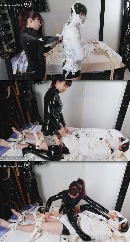 White PVC Straitjacket and Segufix Bondage 片名：White PVC Straitjacket and Segufix Bondage<br><br>这个是男M片，请喜欢此类的朋友购买，谢谢<br><br>It's contrasting colors here as Hinako, dressed in her black PVC dress, straps her sub into a white PVC straitjacket and then further into the Segufix. Nice and tight and unable to escape, her sub lies there alone as she attends to other matters. Upon her return, she caresses his whole body with hers. Finally, she whips out the vibrator and has her way with him. There is no escape from the vibration and nothing to stop what is to cum.<br><br>这里的颜色对比鲜明，穿着黑色PVC连衣裙的Hinako将她的潜水艇绑在白色PVC紧身衣上，然后再穿上Segufix。她的潜艇很漂亮，很紧，无法逃脱，她独自躺在那里处理其他事情。回来后，她用自己的身体抚摸着他的全身。最后，她拿出振动器，对他为所欲为。振动无法逃脱，也没有什么能阻止精液。