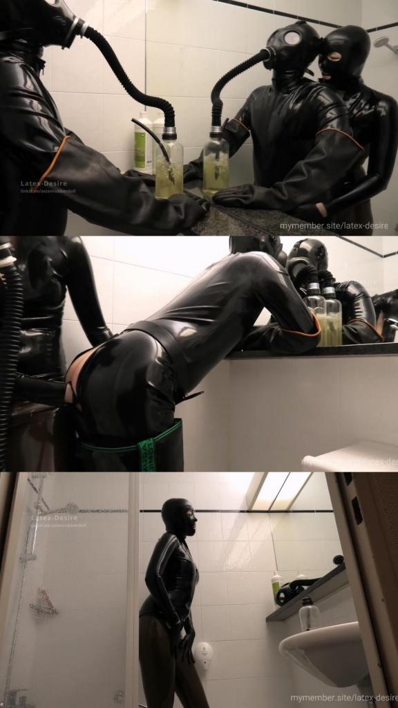Heavy breathing &amp; ass play ???? OMG, that was such a HOT session! Look at the outfit of Andro Prince C! When I saw those heavy rubber gloves and waders ???????????? His outfit made me really horny and I wanted to use my little rubber toy ???? It was difficult to breathe with the bubbler and we were sweating like crazy, but it was so much hotter because of it! Also my toy got a bubbler with ???? surprise ????<br>Heavy rubber, nice reflections of the white walls on the black rubber, heavy breathing with gas mask and bubblers, ????, fisting, fantasy dildo and nice big cumshot at the end... A perfect session ♥