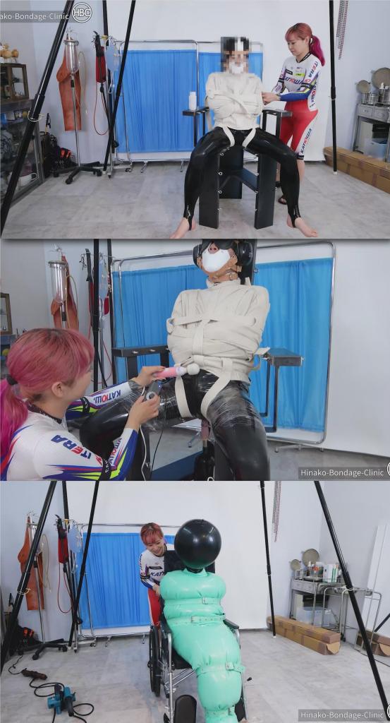 Bondage Chair and Anal Fucking Machine 片名：Bondage Chair and Anal Fucking Machine<br><br>这个是男M片，请喜欢此类的朋友购买，谢谢<br><br>Hinako's rubber catsuit sub is adorned with a leather head harness and canvas straitjacket, with a remote control vibe shoved up his ass. With all of this set up, she sits him down on the metal bondage chair and ties him up with the works: blindfold and headphones with the vibed switched on. Later, while still in strict bondage, he is treated to a harsh anal fucking from the fucking machine, while being with the vibrator on his dick! What a pleasurable experience! The ending contains a bonus inflatable rubber suit scene.<br><br>Hinako的橡胶紧身背心上装饰着皮革头套和帆布紧身衣，屁股上还插着遥控器。所有这些设置完成后，她让他坐在金属束缚椅上，用作品把他绑起来：蒙上眼睛，戴上耳机，打开振动床。后来，在仍处于严格束缚中的时候，他被他妈的机器残忍地肛交，同时他的鸡巴上有振动器！多么愉快的经历啊！结局包含一个额外的充气橡胶服场景。